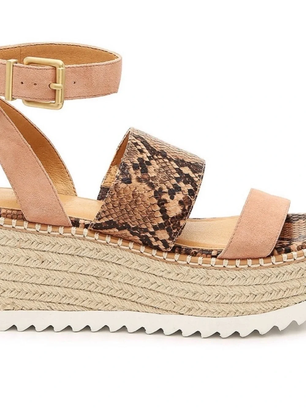 Women’s Crown Vintage swedew Nude Espadrille Platform Sandals 9 1//2 M